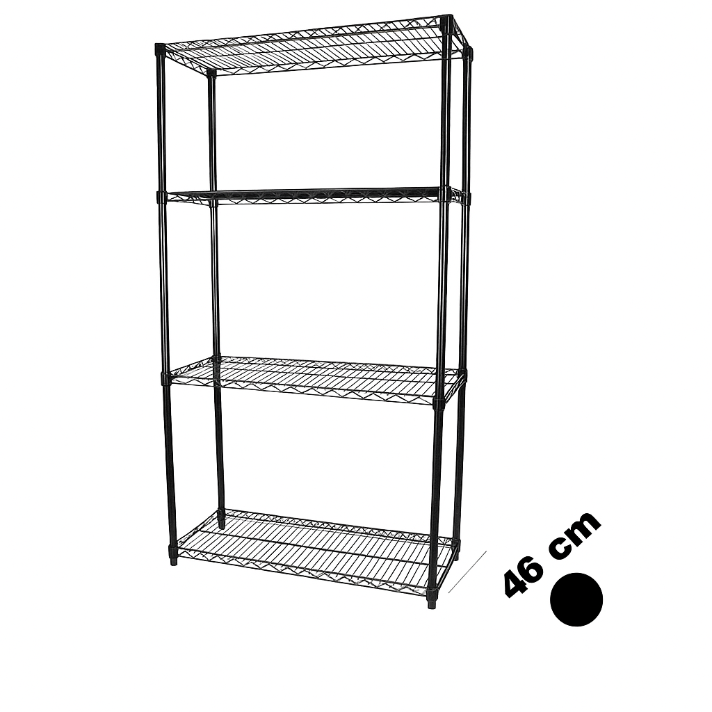 Reol - TUBO (B 122 x D 46 x H 220 cm.) - Sort, let blank