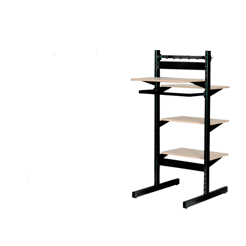 Framework, T-gondola, black, W 67 x D 75 x H 147.5 cm