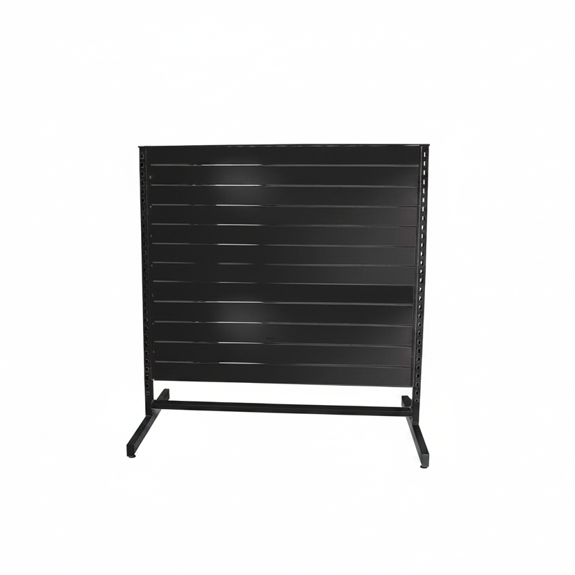 Panelgondol, dobbeltsidet, standard panel, sort. sort, B127 x D76 x H147 cm