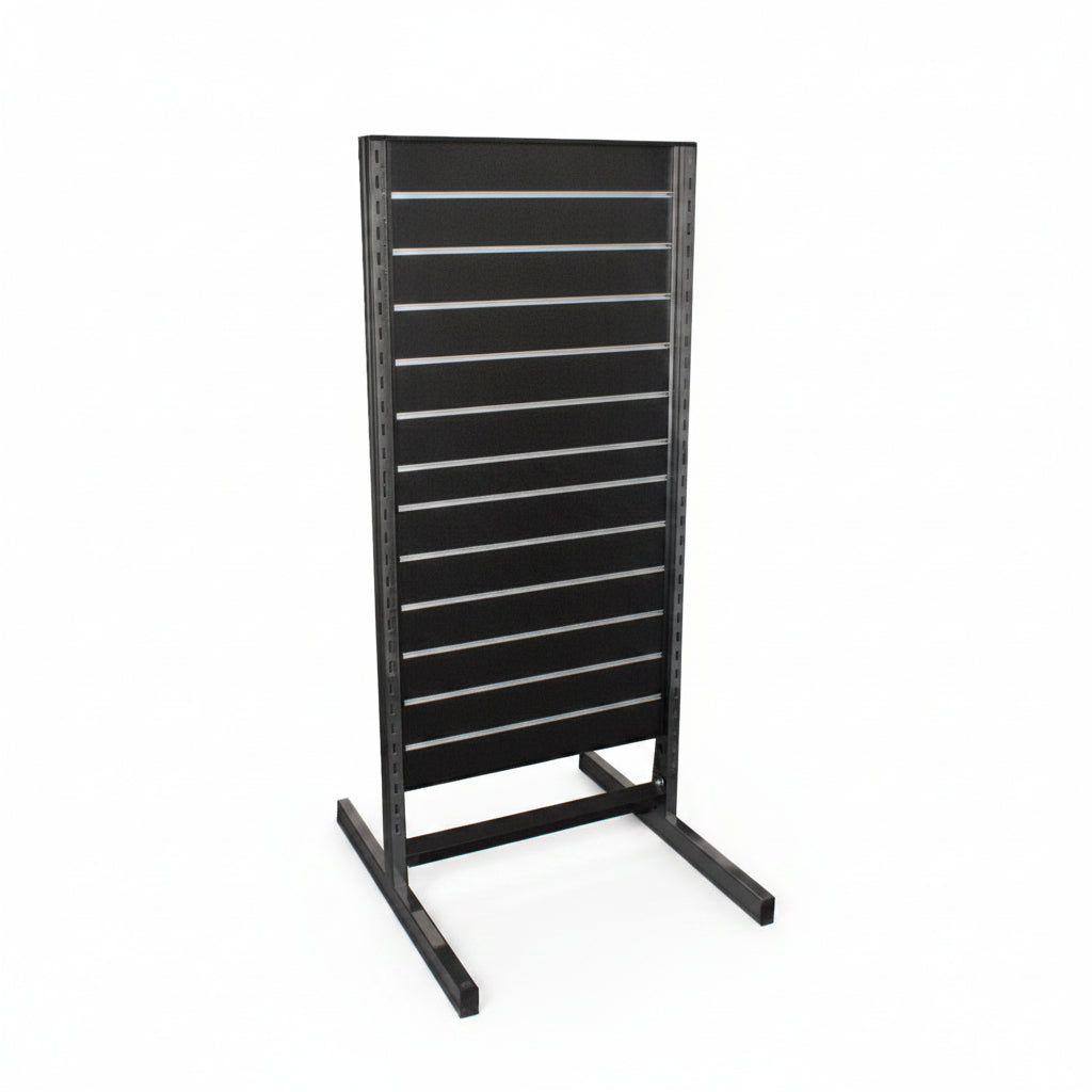 Panelgondol, dobbeltsidet, standard panel, sort. sort, B67 x D76 x H147 cm