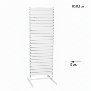 Panelgondol, dobbeltsidet, standard panel, hvid. B67 x D76 x H247 cm