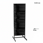Panel gondola, double-sided, standard panel, black. black, W67 x D76 x H247 cm