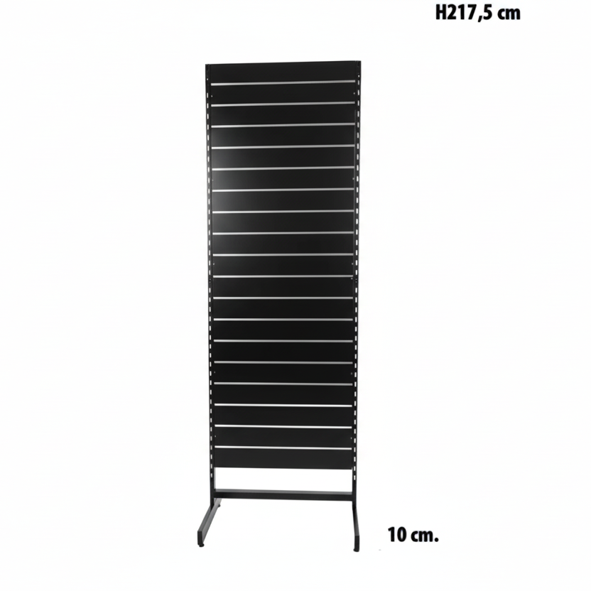 Panelgondol, enkeltsidet, standard panel, sort. sort, B67 x D40,5 x H217 cm