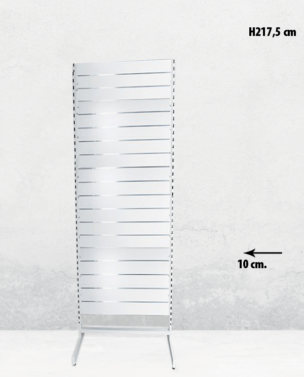 Panelgondol, enkeltsidet, standard panel, hvid. B67 x D40,5 x H217 cm