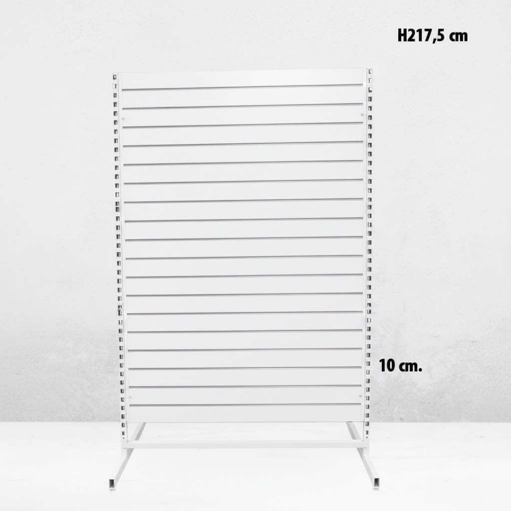 Panelgondol, dobbeltsidet, standard panel, hvid. hvid, B127 x D76 x H217 cm