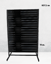 Panel gondola, double-sided, standard panel, black. W127 x D76 x H217 cm