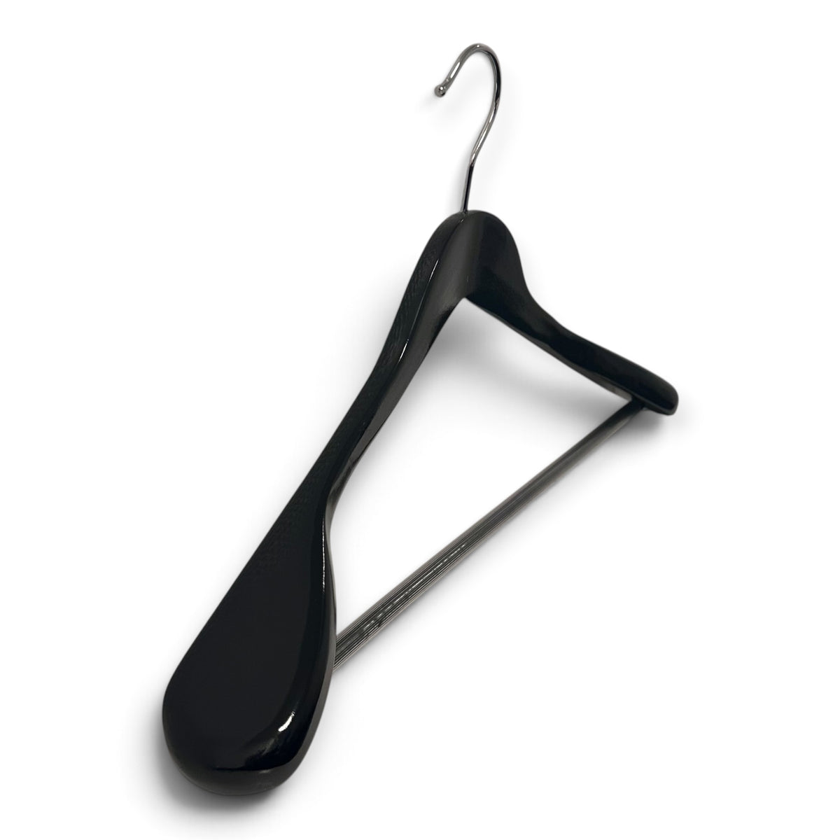 Coat hanger, angled. Black - B 45 cm.