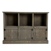 Graywood shelving unit with 3 compartments and 3 cabinets. H80 cm