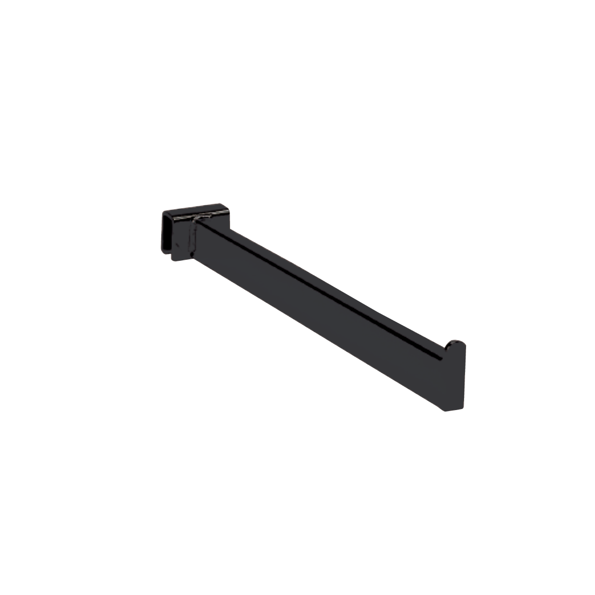 Straight front hang. Black, multi-accessory - 12 mm