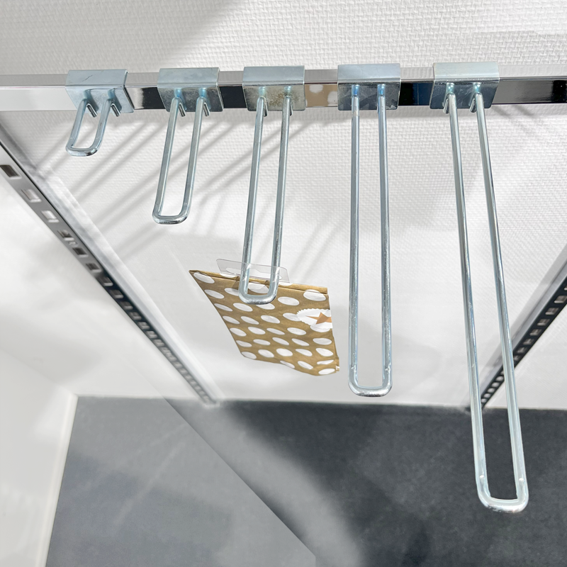 Euro hook for 12 mm decorative rod, galvanized, 20 cm