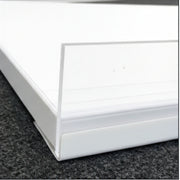 Melamine shelf white, angled, with white front edge, 91 x 37 cm