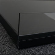 Melaminhylde sort, skrå, med forkant i sort, 61 x 37 cm