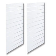 Rillepanel - Standard ( 59,5 x 240 cm.) - Hvid med alulister
