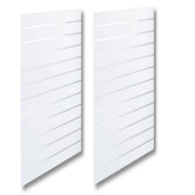 Rillepanel - Standard ( 59,5 x 240 cm.) - Hvid med alulister - 2. sortering