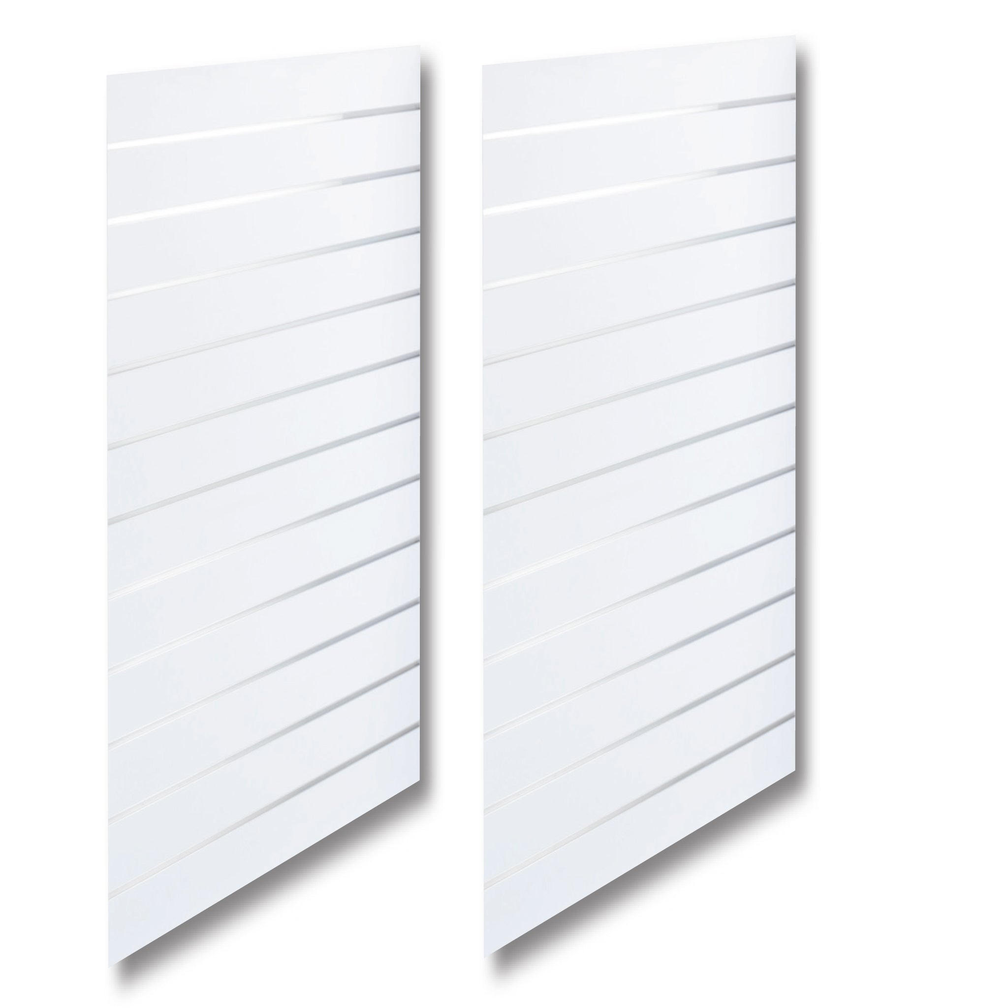 Rillepanel - Standard ( 59,5 x 240 cm.) - Hvid med alulister - 2. sortering