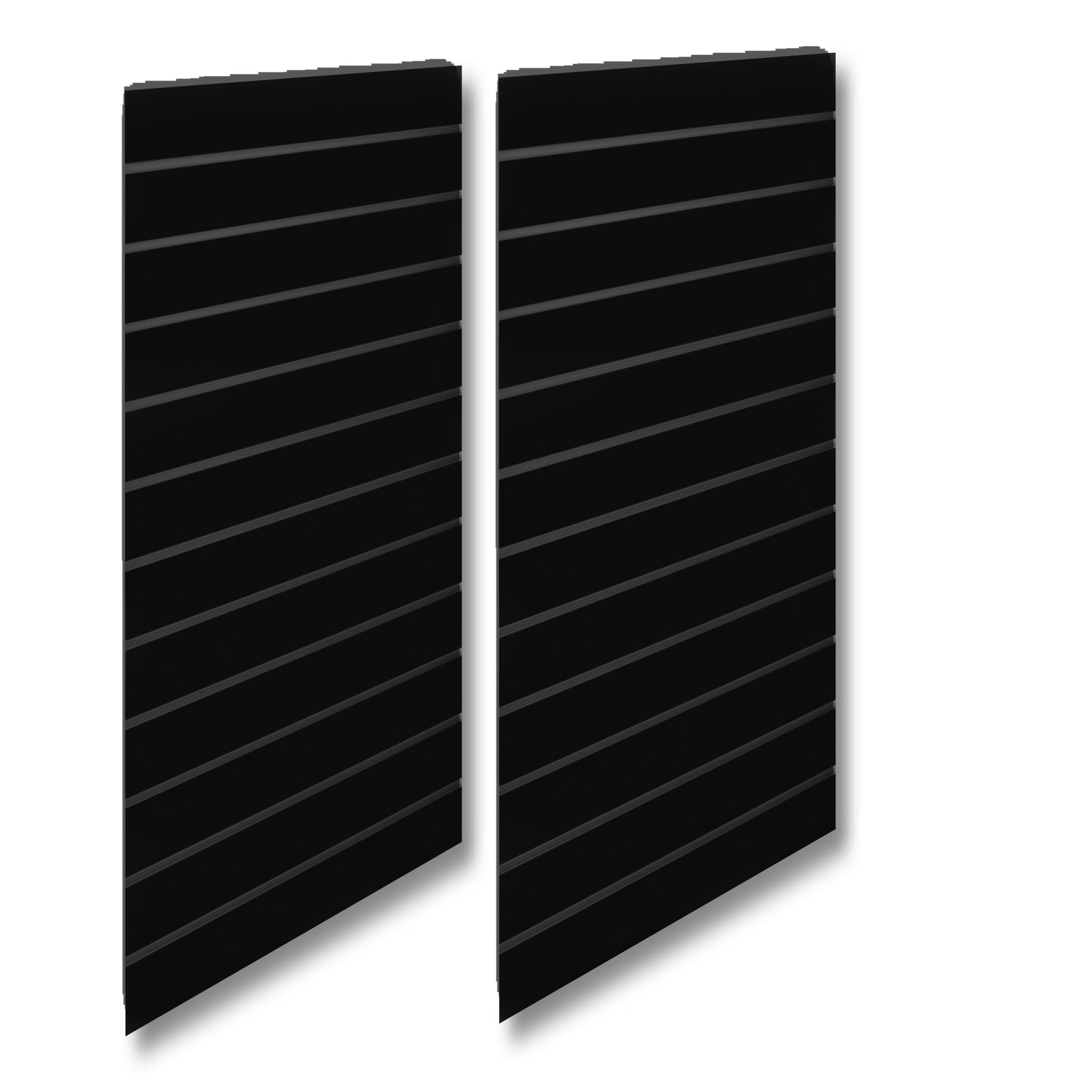 Rillepanel - Standard ( 59,5x 240 cm.) - Sort med Plastlister i sort