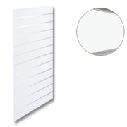 Rillepanel - Standard ( 59,5 x 120 cm.) - Hvid med alulister
