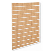 Rillepanel - Standard ( 120 x 120 cm.) - Eg-look med alulister i hvid