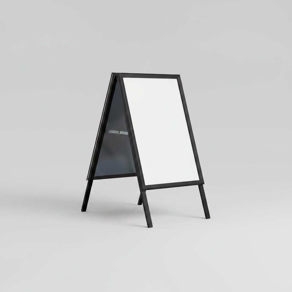 A-board sign with snap frames, 50 x 70 cm – black