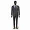 Standard men's mannequin, size C, with straight arms, head without facial features and brushed satin metal base plate, black