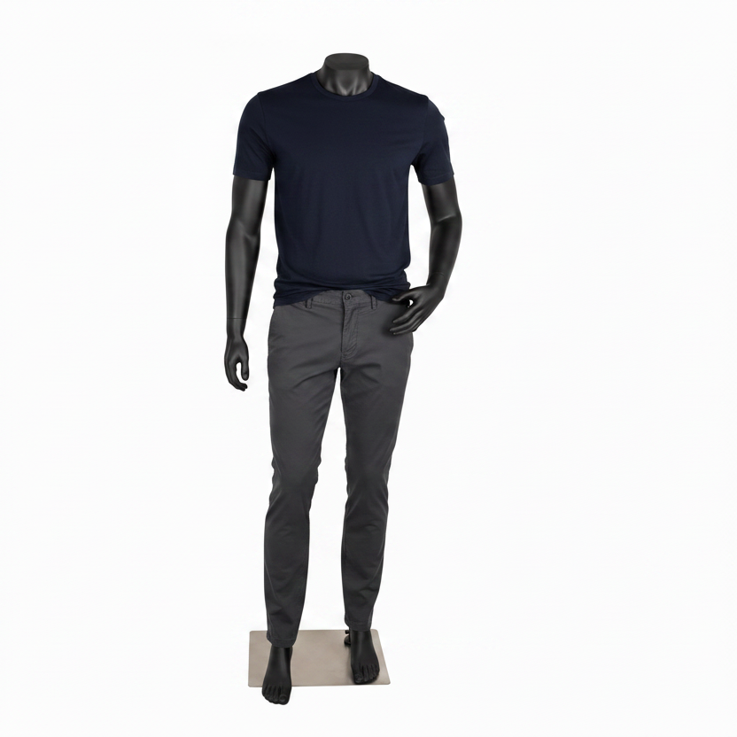 Herremannequin, model D med bøjet arm og fleksibel hovedløsning, sort. Standard
