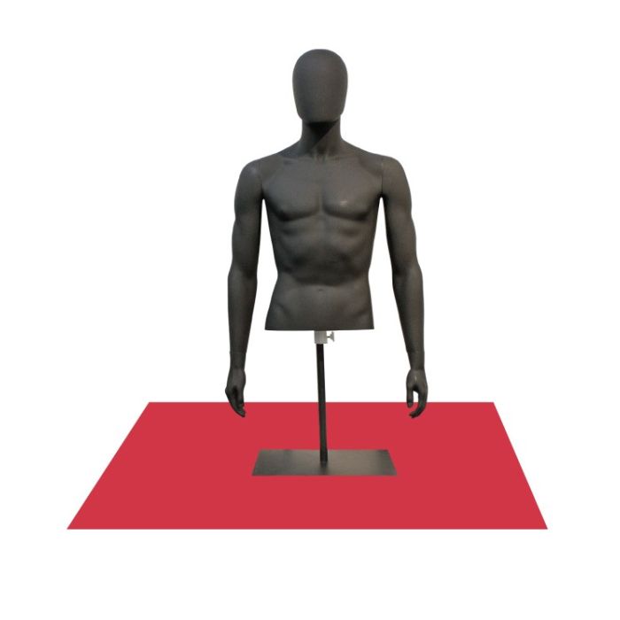 Herretorso til borddisplay - sort fodplade