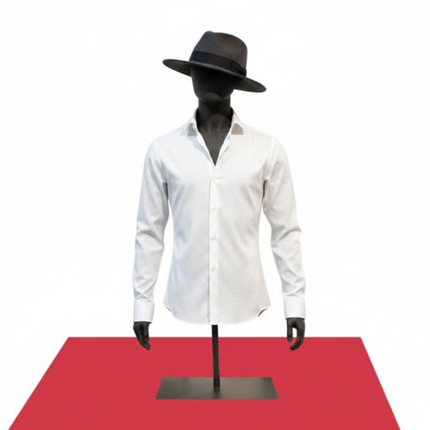 Male torso for table display - black base plate