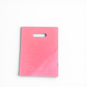 Plastpose, lítil, ljósaroyk, pk. við 100 stk., 35 mikron, B 25 X D/BF 6 X H 30 cm., styrkt handtak