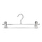 Clip hanger, metal hanger (W 30 cm.) - 100 pcs. White. Pants hanger