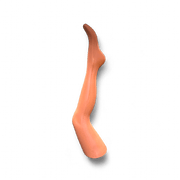 Barnestrømpeben. Nude- / orange plast.