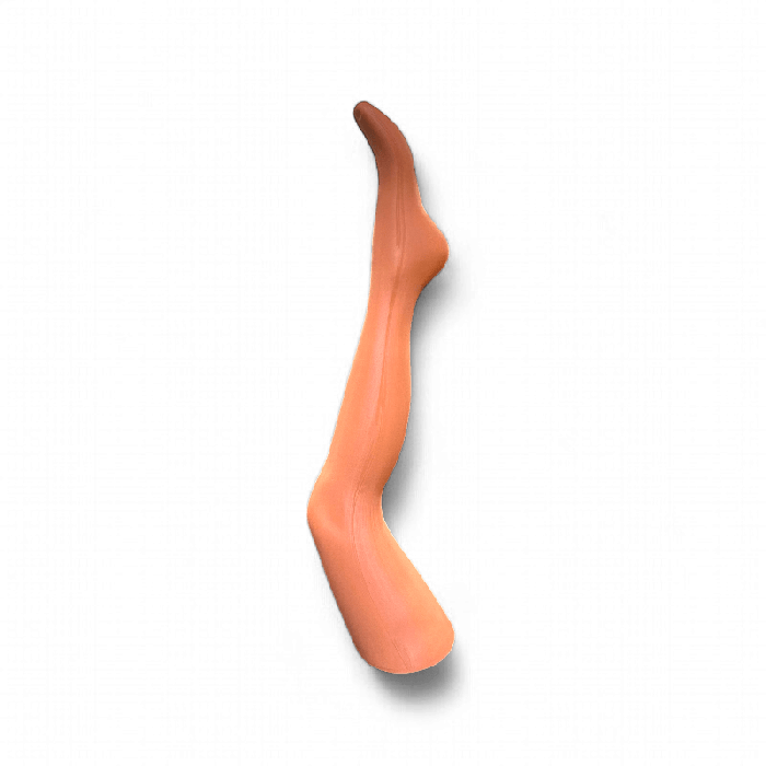 Barnestrømpeben. Nude- / orange plast.