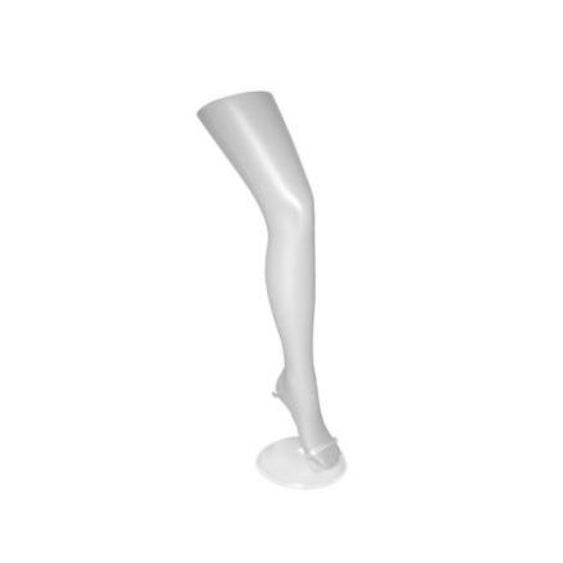Strømpeben dame. Hvid m/ fod. H 67 cm.