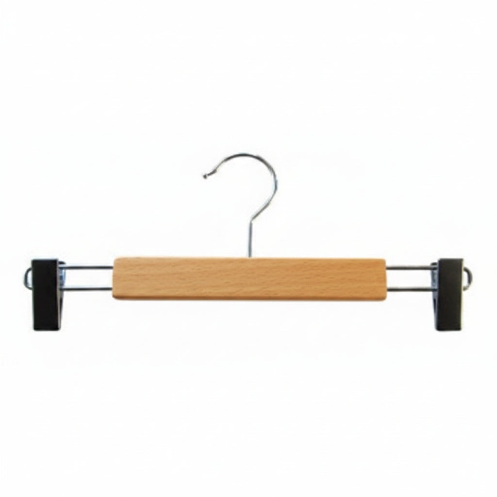 Natur buksebøjle med klemmer og krom krog, 30 cm