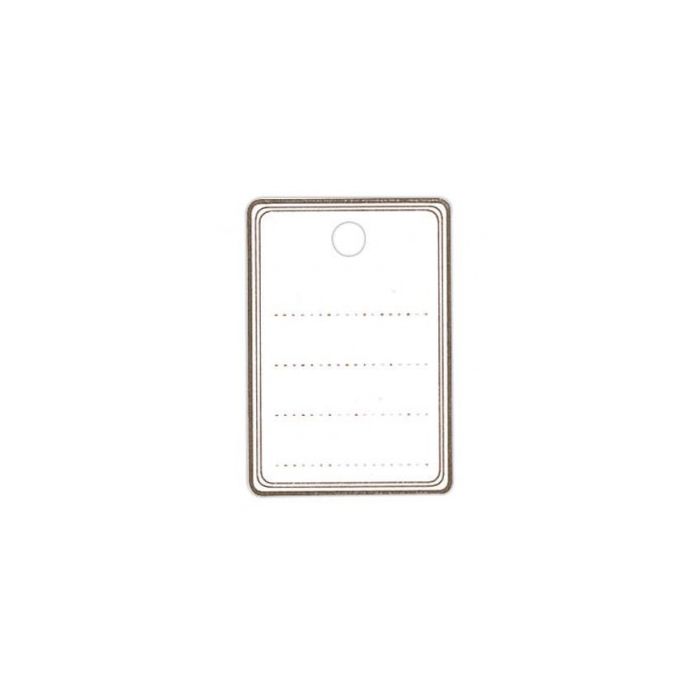 Tekstilmærkat 2,7 x 3,8 cm. 1.000 stk.