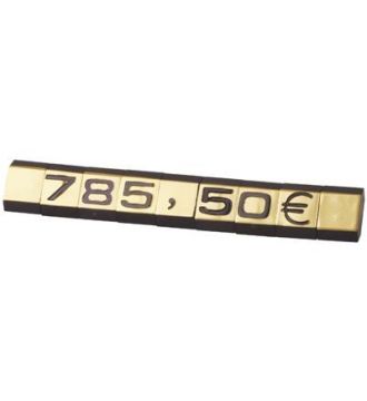 Prismörkusett, 360 stk. m/ standi. Gull L7 x H9,5 mm.