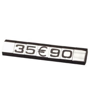 Prismærkesæt, 360 stk. m/ stander. Sølv L7 x H9.5 mm.