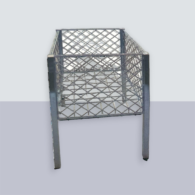 Trådgadekurve, 50 cm. med hjul