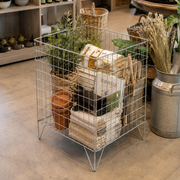 Shopping cart - 62 x 62 cm, chrome. Nancy light