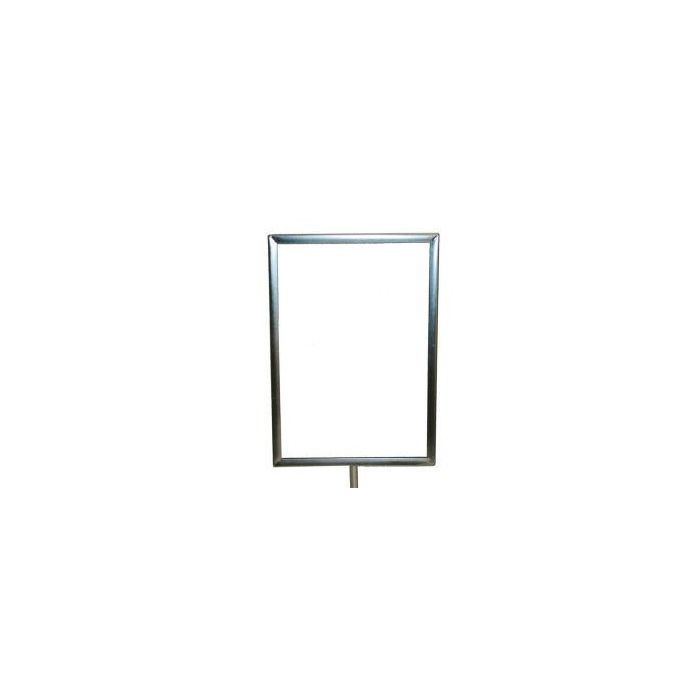 Kylttiteline. Metalli A4 m/m10 mm kierteellä. Kromi