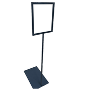 Skilteholder med fod, A5. ANTRASITGRÅ