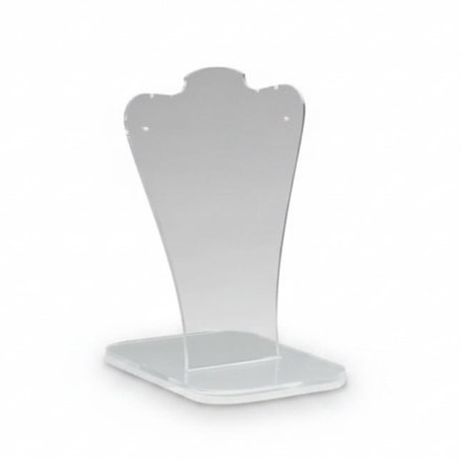 Halssmykkedisplay på fod i akryl, busteform 22 cm