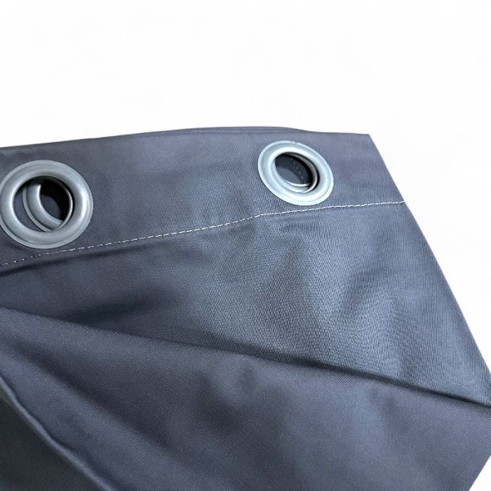 Curtain, light gray velvet with rings Ø40 mm L 196 x W 135 cm (4 cm down to center of ring)