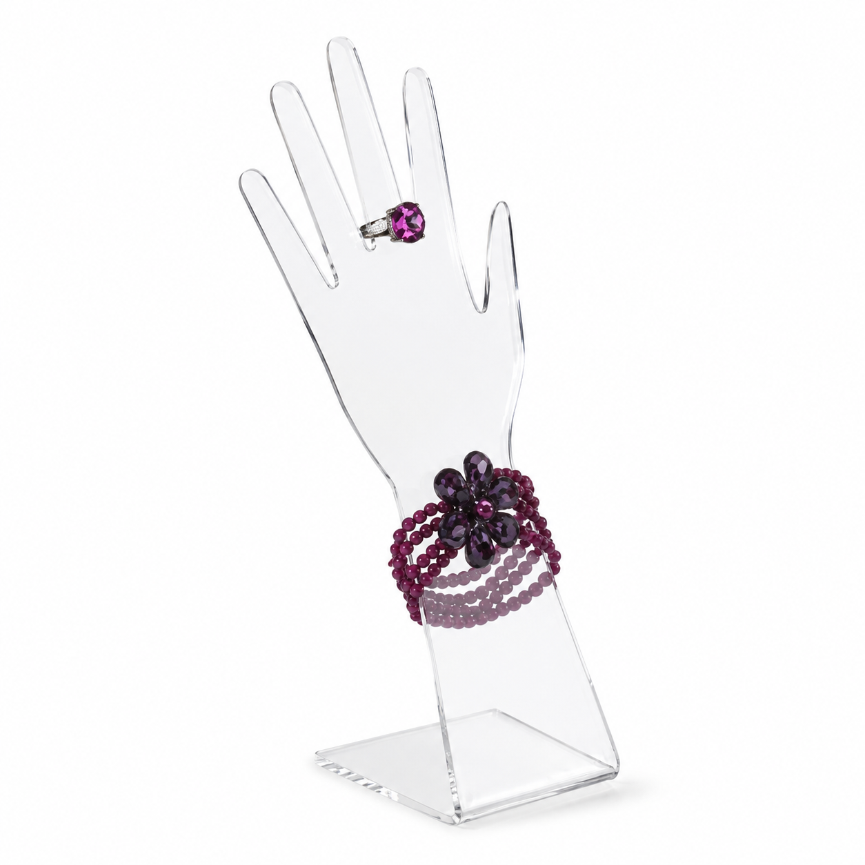 Hand display, left, clear acrylic, H33 cm