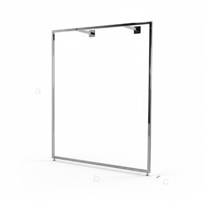 Vægramme til tøjophæng - stativ 1200 Børstet satin - B-MT