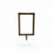 Sign frame, A6, metal, lacquered.