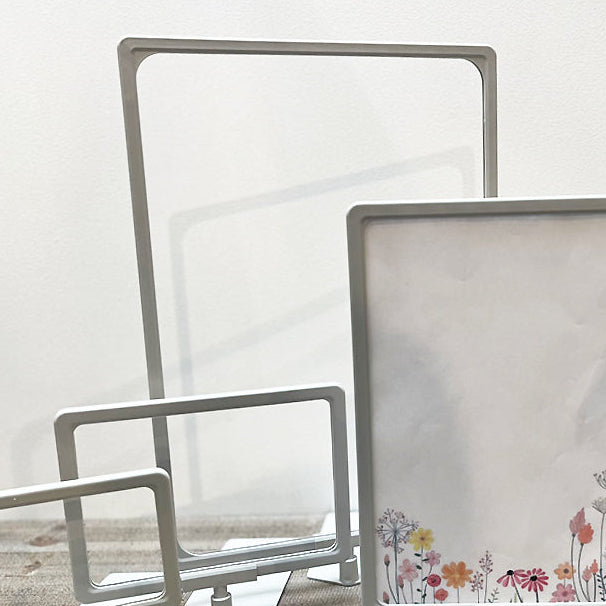 Skilteholder, A3, med indstiksplade, plast, lysegrå