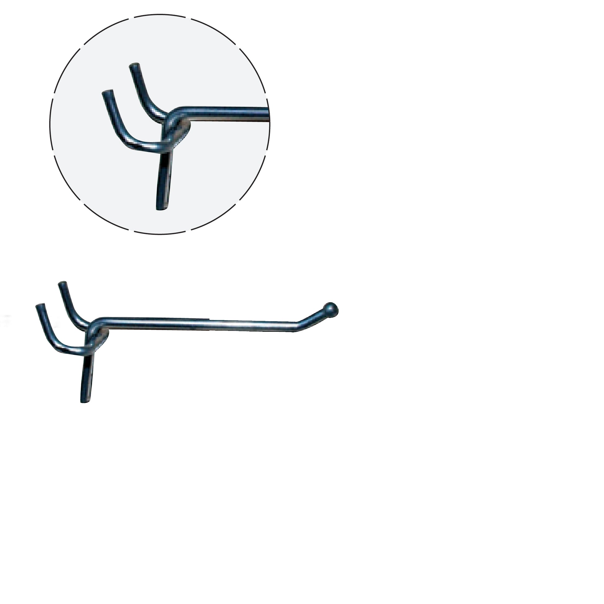 Galvaniseret discountkrog 5 cm til rillepanel og hulplade