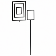 Sign extender black, 70 cm. With 8 mm thread. Joystick stand.