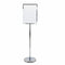 Skilt-/info-standur, krom. Inkl. A3-ramma, H66-132 cm