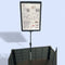 Sign holder, A4, with spring for wire, plastic, Black